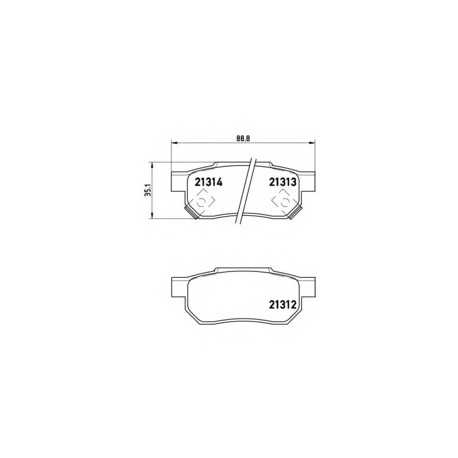 Σετ Τακάκια BREMBO P28017