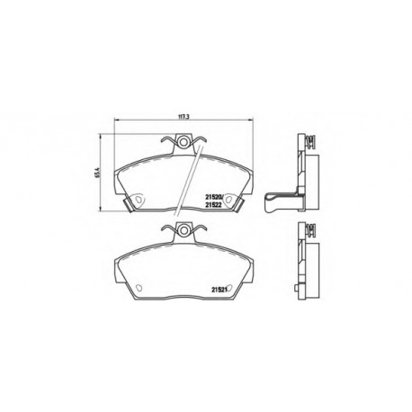 Σετ Τακάκια BREMBO P28019
