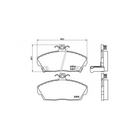 Σετ Τακάκια BREMBO P28020