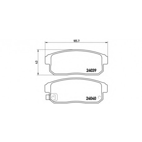 Σετ Τακάκια BREMBO P49035