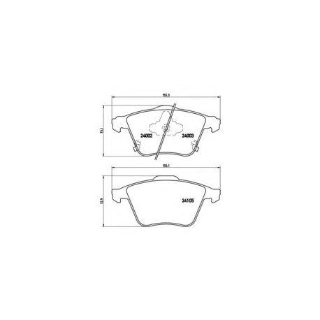 Σετ Τακάκια BREMBO P49038