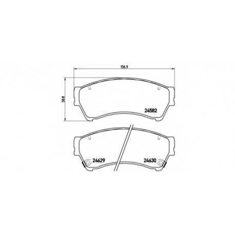 Σετ Τακάκια BREMBO P49039