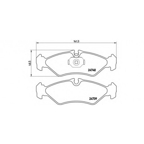 Σετ Τακάκια BREMBO P50081