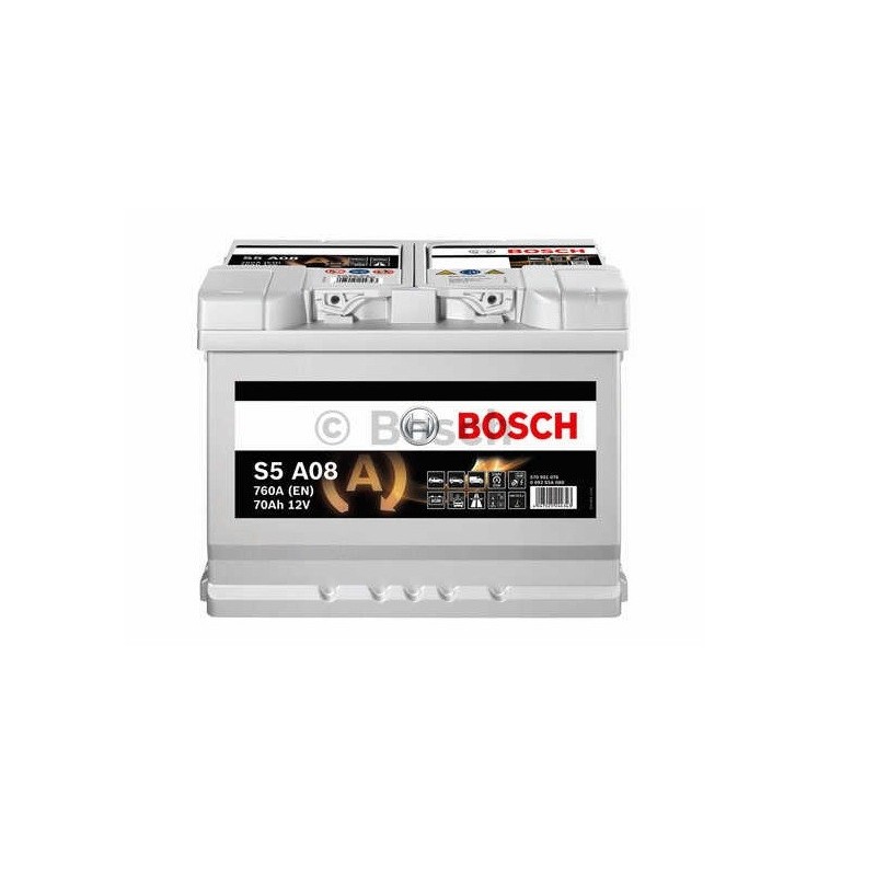 Batería Coche Bosch 70ah 12V 760A S5A08 AGM【279,90€】