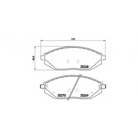 Σετ Τακάκια BREMBO P10054