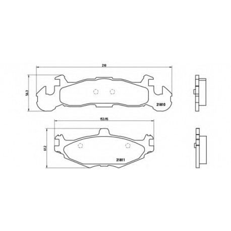 Σετ Τακάκια BREMBO P11001