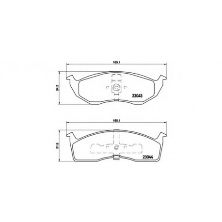 Σετ Τακάκια BREMBO P11008