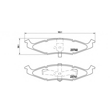 Σετ Τακάκια BREMBO P11009