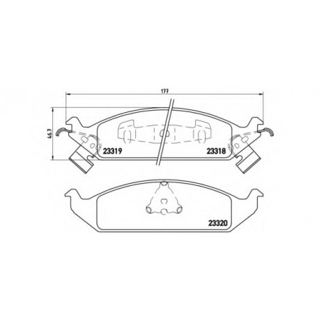 Σετ Τακάκια BREMBO P11011