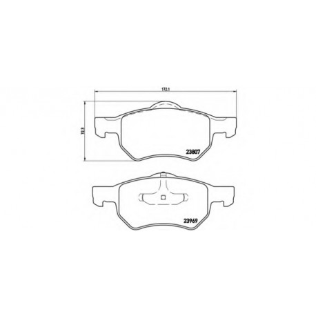 Σετ Τακάκια BREMBO P11013