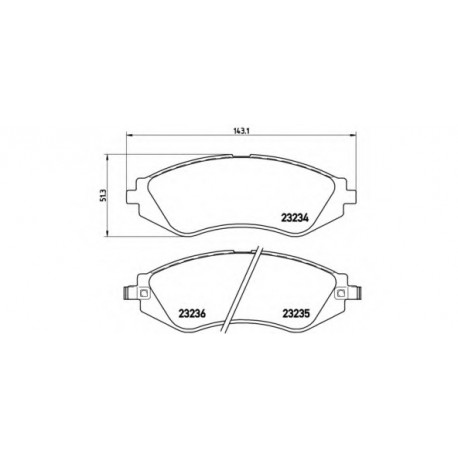 Σετ Τακάκια BREMBO P15002
