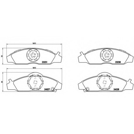 Σετ Τακάκια BREMBO P15008