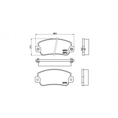 Σετ Τακάκια BREMBO P23013
