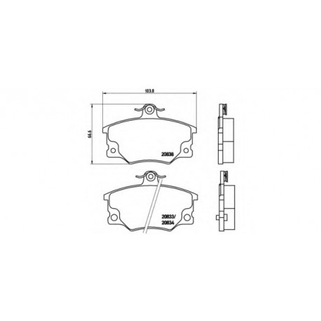 Σετ Τακάκια BREMBO P23017