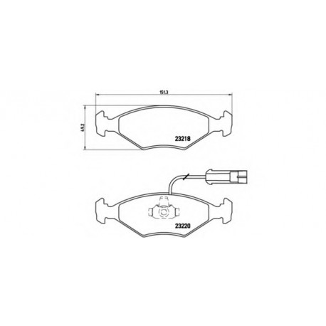 Σετ Τακάκια BREMBO P23056