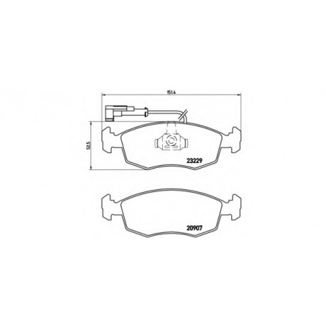 Σετ Τακάκια BREMBO P23063