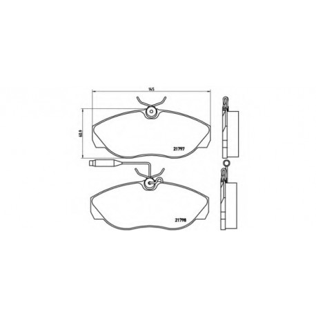 Σετ Τακάκια BREMBO P23068