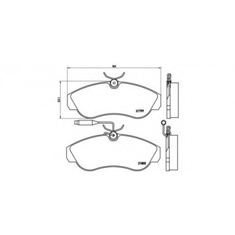 Σετ Τακάκια BREMBO P23069