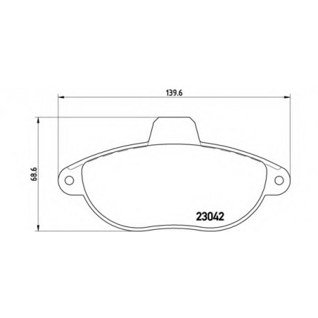 Σετ Τακάκια BREMBO P23072