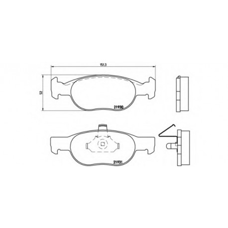 Σετ Τακάκια BREMBO P23073