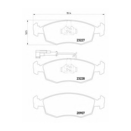 Σετ Τακάκια BREMBO P23076