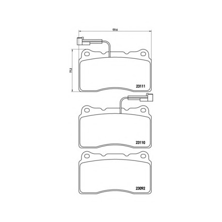 Σετ Τακάκια BREMBO P23078