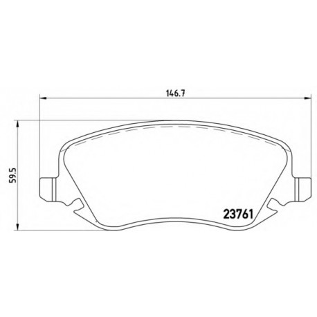 Σετ Τακάκια BREMBO P23088