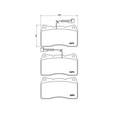 Σετ Τακάκια BREMBO P23098