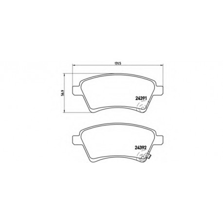 Σετ Τακάκια BREMBO P23105