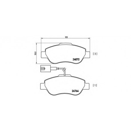 Σετ Τακάκια BREMBO P23107