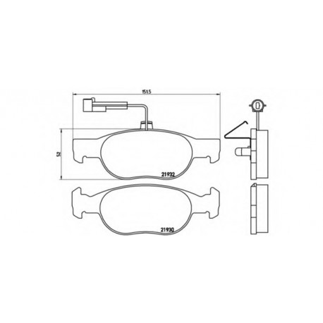 Σετ Τακάκια BREMBO P23113