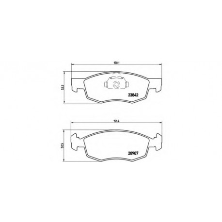 Σετ Τακάκια BREMBO P23118