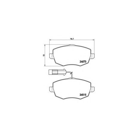 Σετ Τακάκια BREMBO P23127