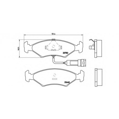 Σετ Τακάκια BREMBO P24012