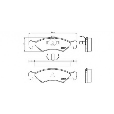 Σετ Τακάκια BREMBO P24016