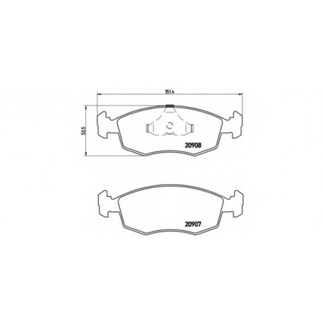 Σετ Τακάκια BREMBO P24019