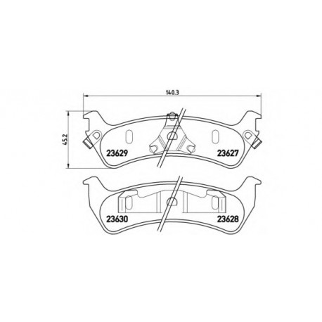 Σετ Τακάκια BREMBO P24042