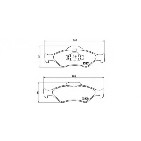 Σετ Τακάκια BREMBO P24054