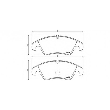 Σετ Τακάκια BREMBO P24074