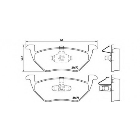 Σετ Τακάκια BREMBO P24085