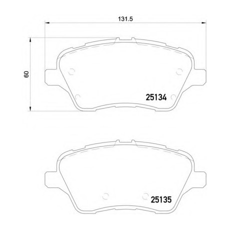 Σετ Τακάκια BREMBO P24151